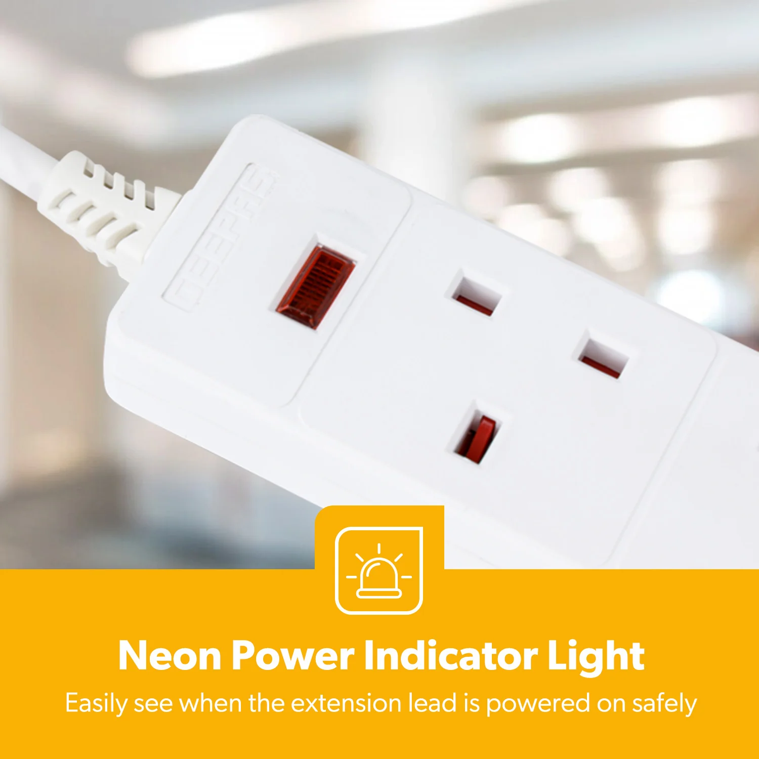 4-Socket Extension Lead - 5M Cable For Home & Office - Image 7