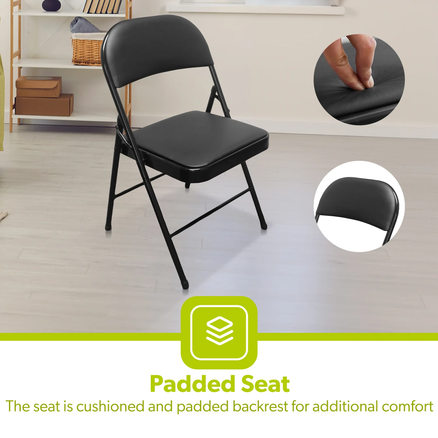 4x Padded Folding Chairs For Indoor and Outdoor - Image 5