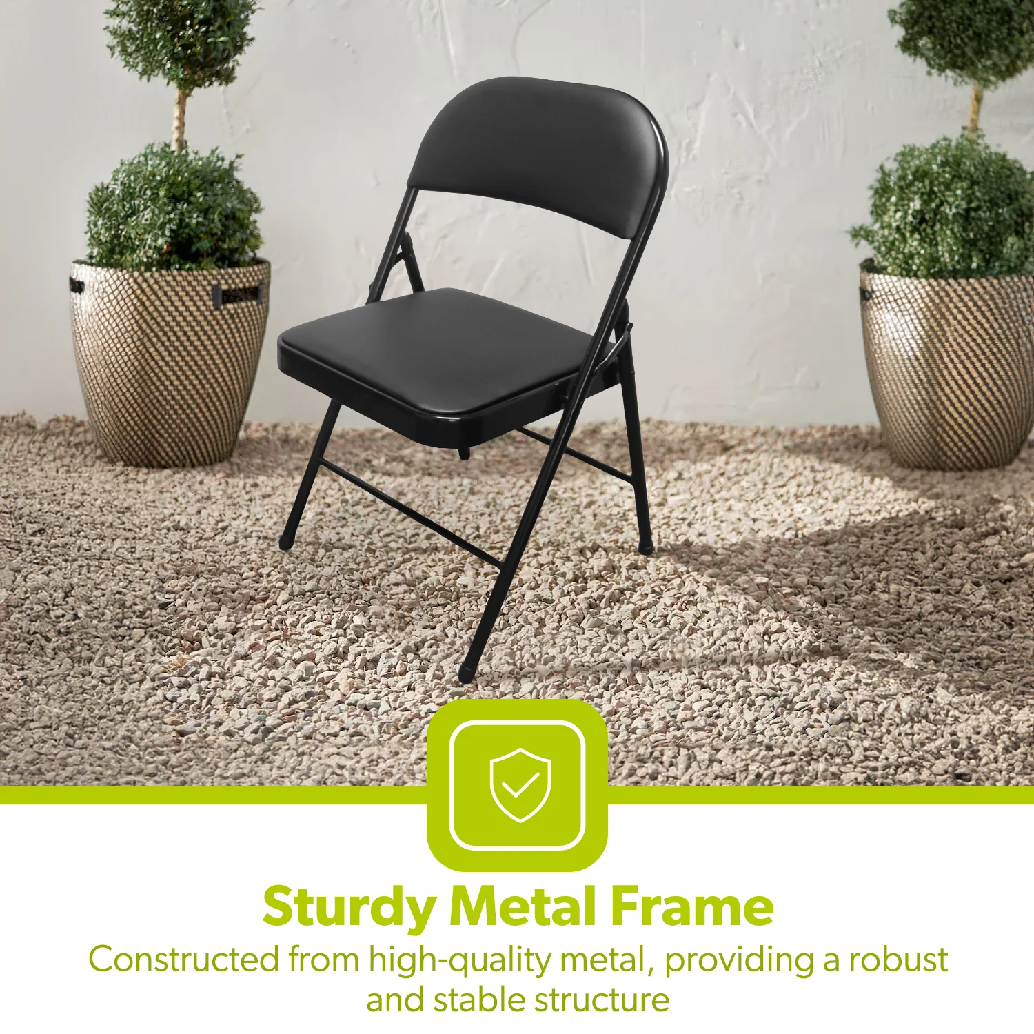 4x Padded Folding Chairs For Indoor and Outdoor - Image 7