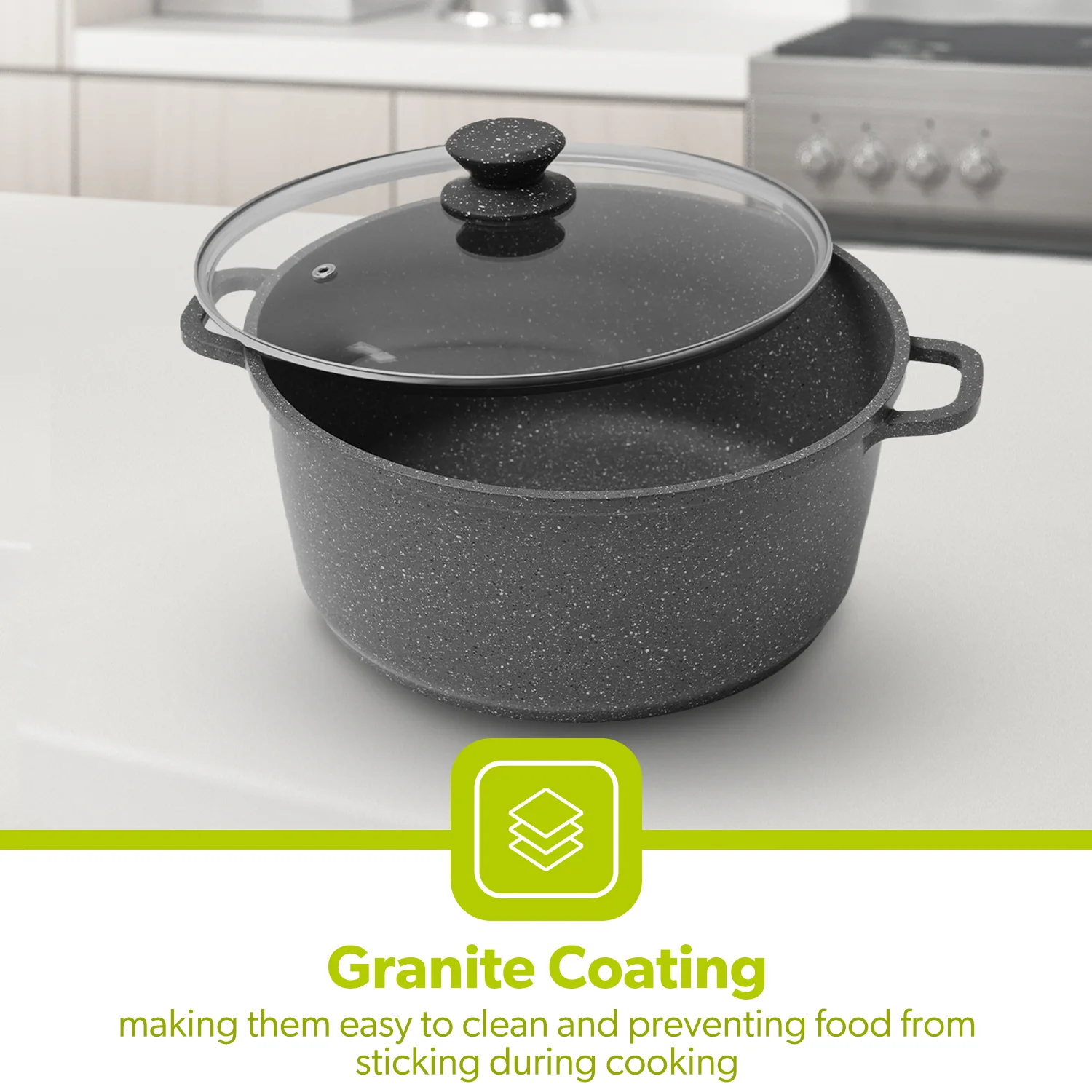 5-Piece Die-Cast Aluminium Non-Stick Cookware Set - Image 5