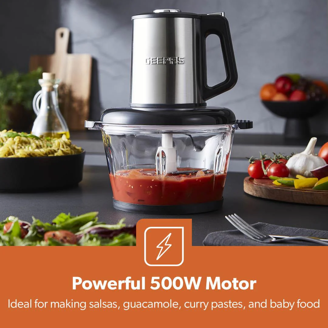 500W Mini Food Processor Chopper and Meat Grinder 2L - Image 6