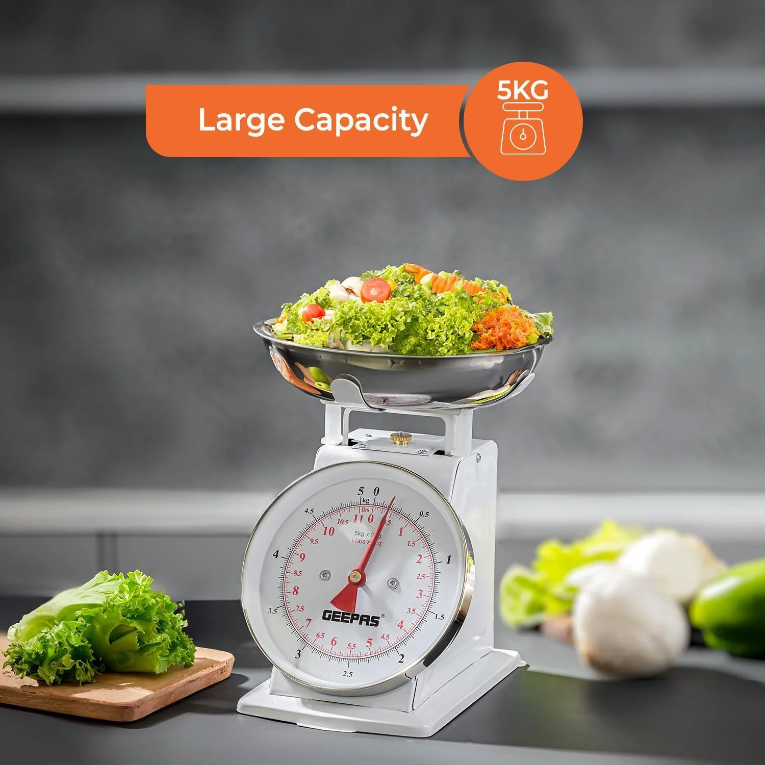 5kg Mechanical White Analog Kitchen Scale - Image 4