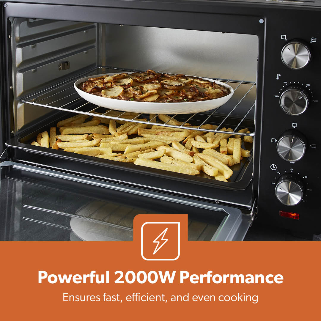 60L Electric Mini Oven Cooker & Grill With Rotisserie - Image 3