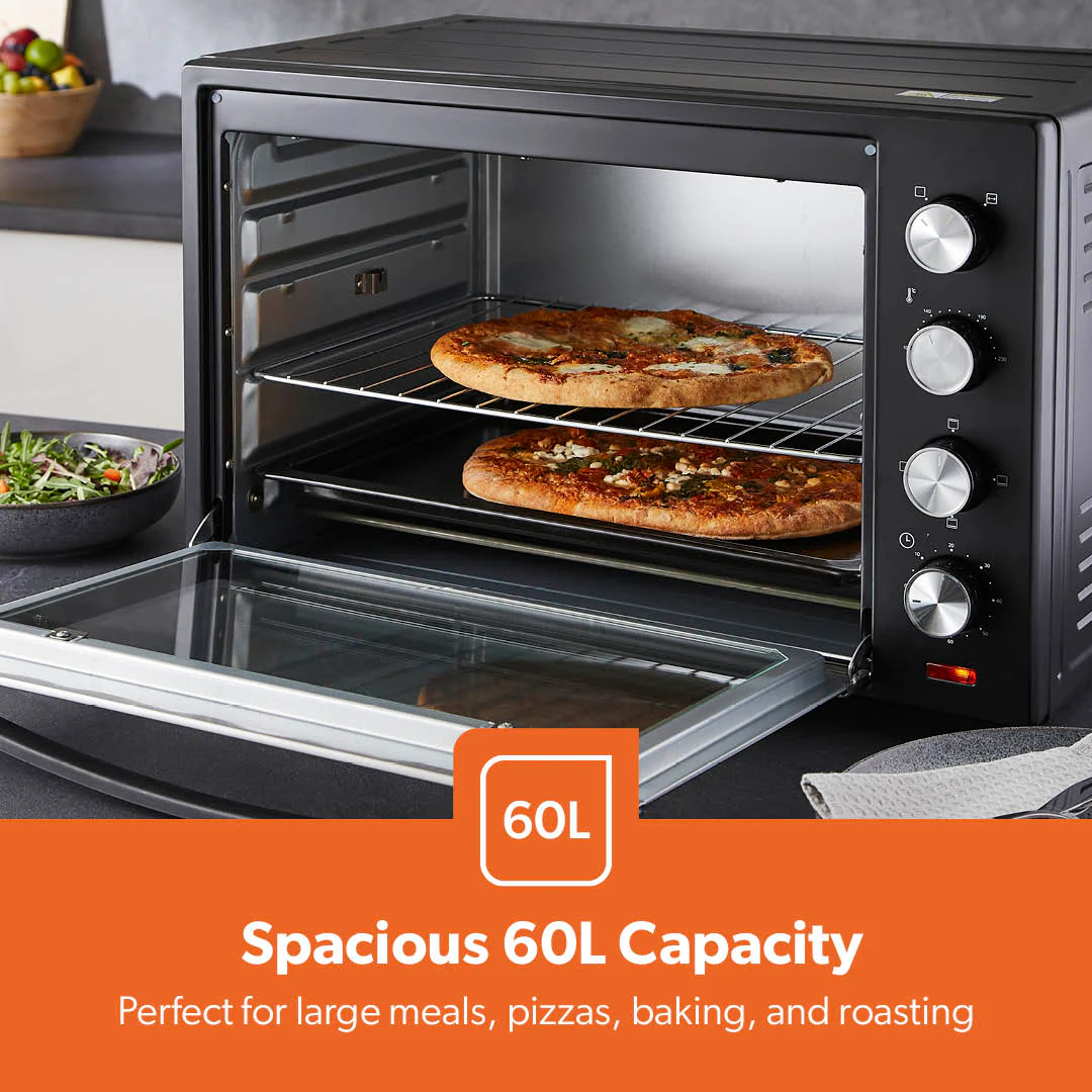 60L Electric Mini Oven Cooker & Grill With Rotisserie - Image 9