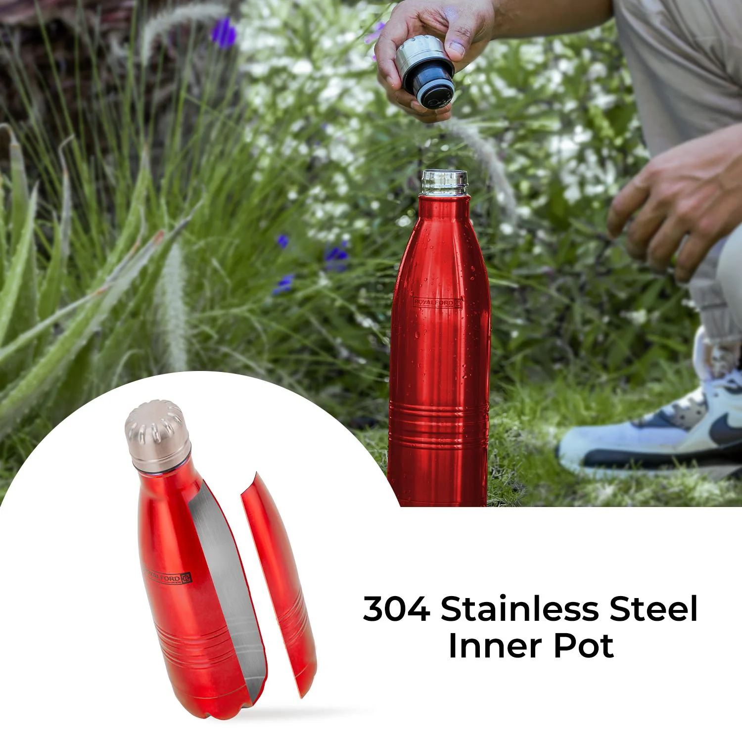 750ml Double Wall Stainless Steel Insulated Flask - Image 7