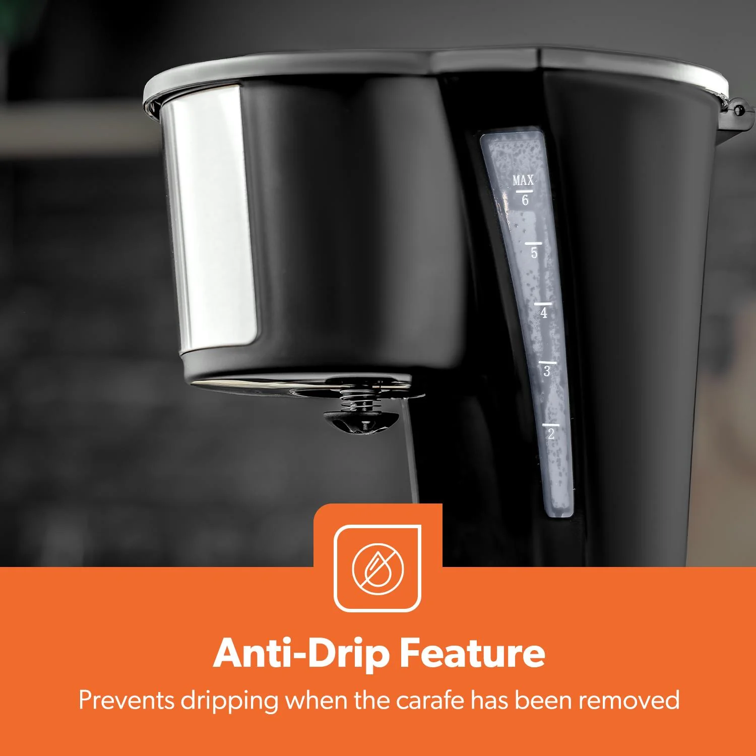 750ml Filter Coffee Machine, 80g Coffee Grinder and Milk Frother - Image 9