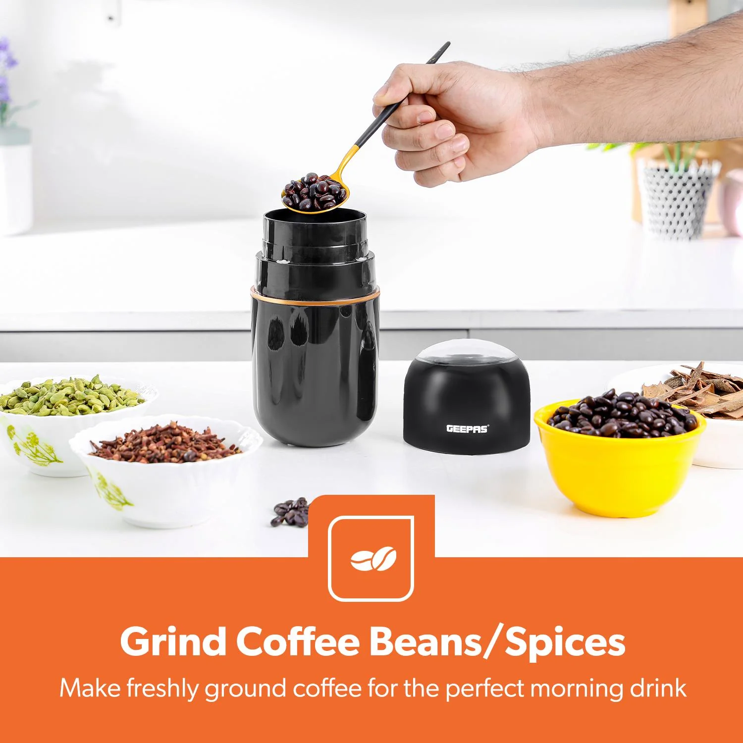 750ml Filter Coffee Maker Machine & 80g Coffee Grinder Set - Image 10