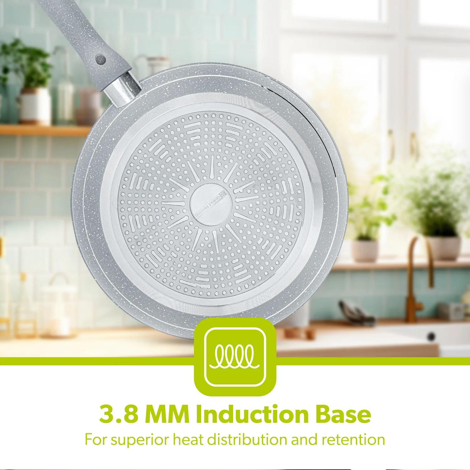 Aluminium Non-Stick Frying Pan with Lid, 24 cm - Image 6