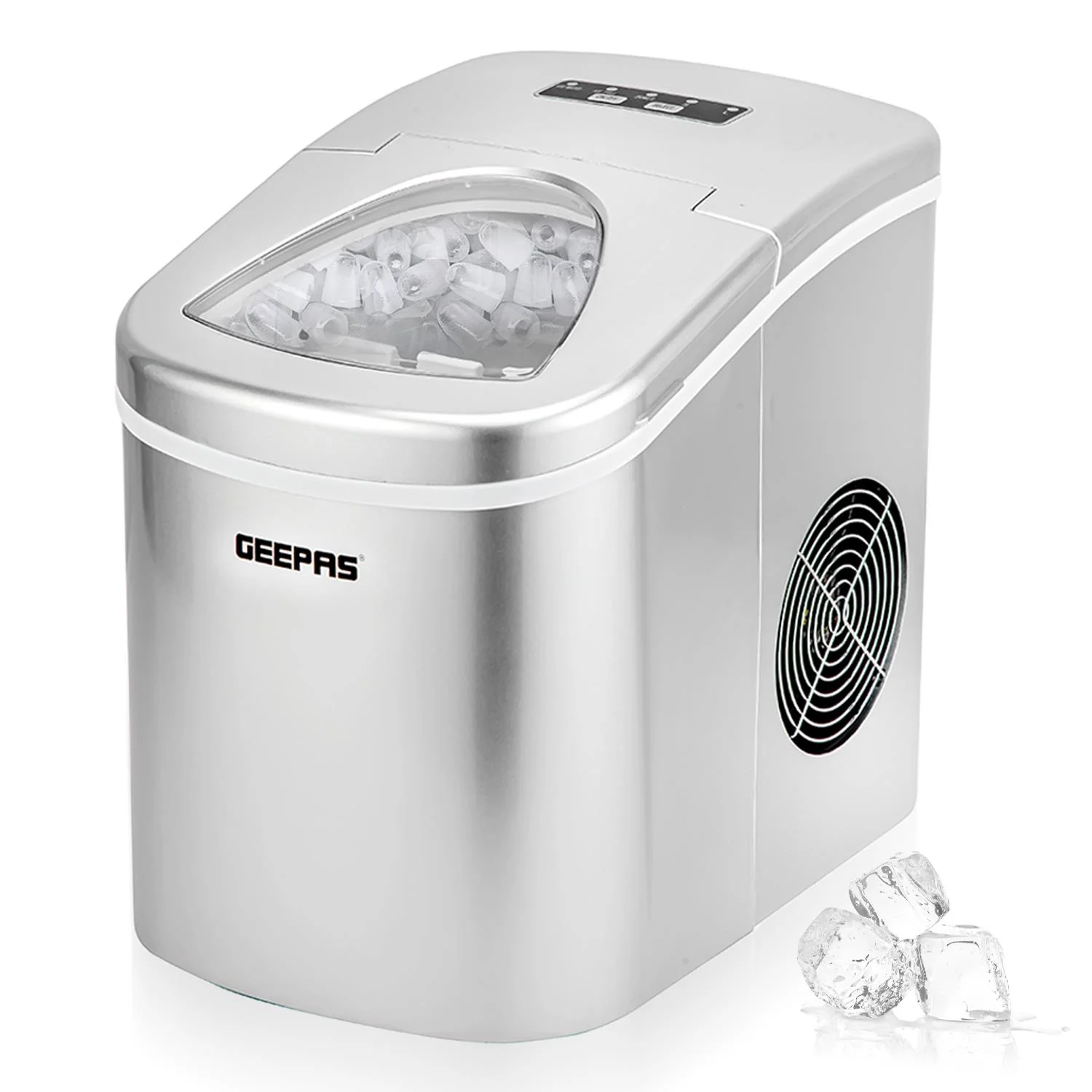 Automatic Countertop Ice Cube Maker Machine 2.2L (Black & Silver) - Image 2