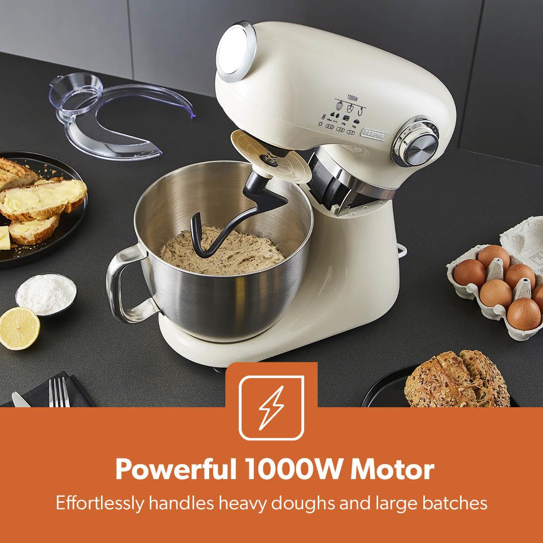 Black & Beige 5L Electric Stand Mixer With Beater 12-Speed - Image 10