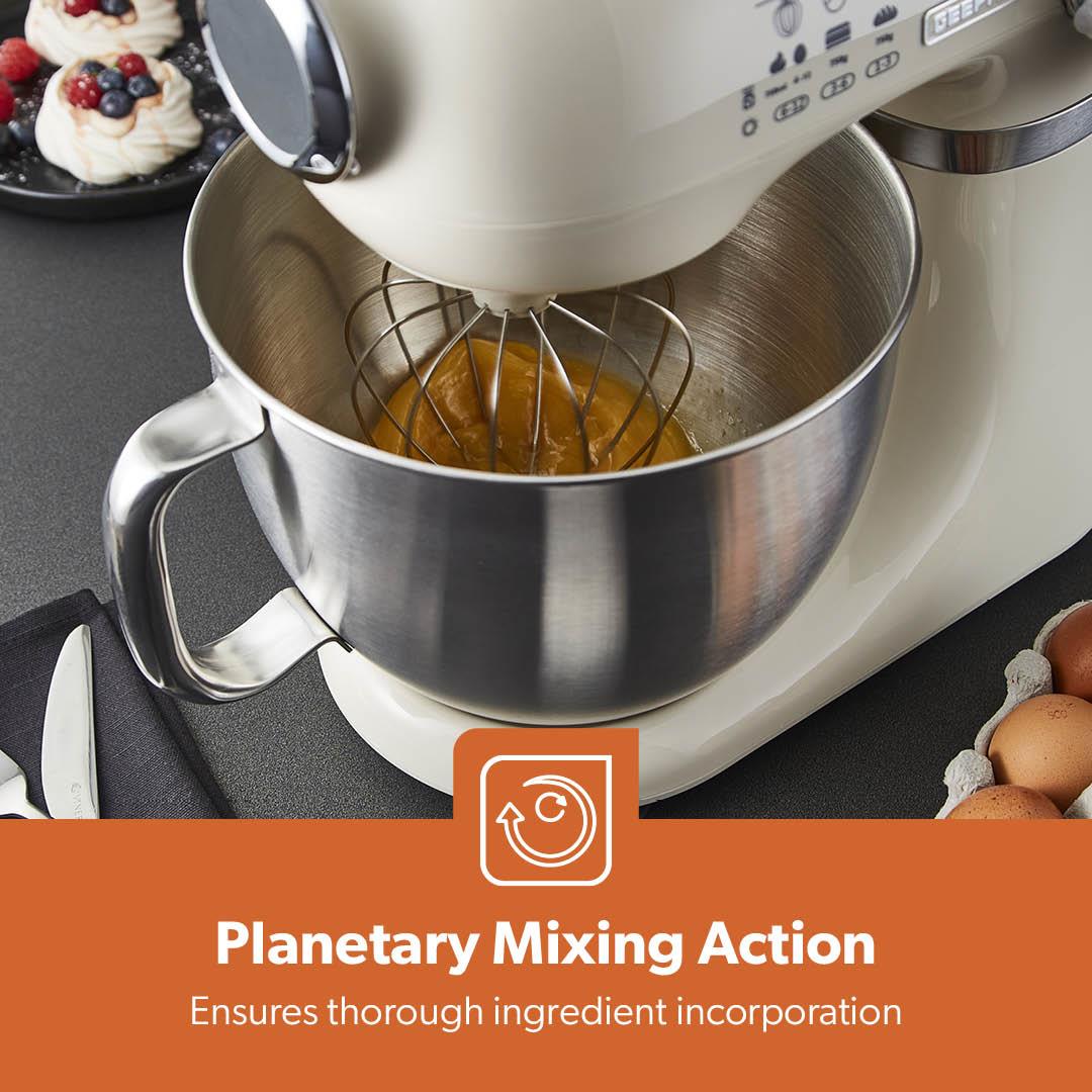 Black & Beige 5L Electric Stand Mixer With Beater 12-Speed - Image 9