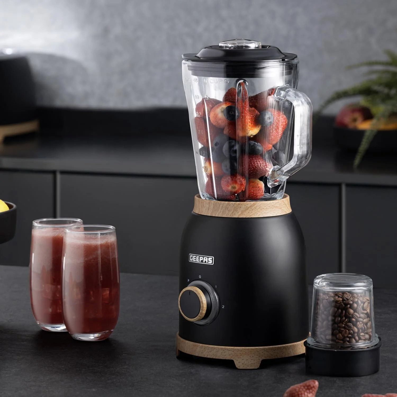 Black NordiQ 1.7L Electric Kettle, Toaster, Jug Blender & 20L Microwave Set - Image 5