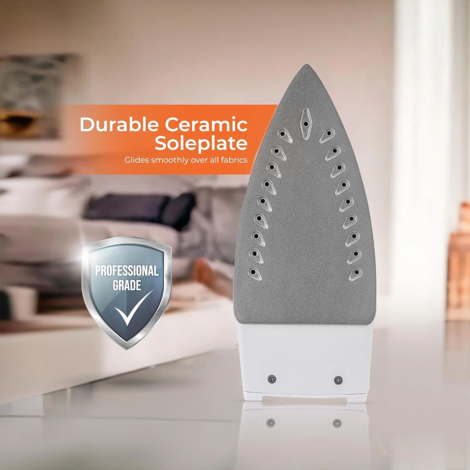 Blue 1600W Steam Iron with Non-Stick Soleplate and Adjustable Temperature - Image 3