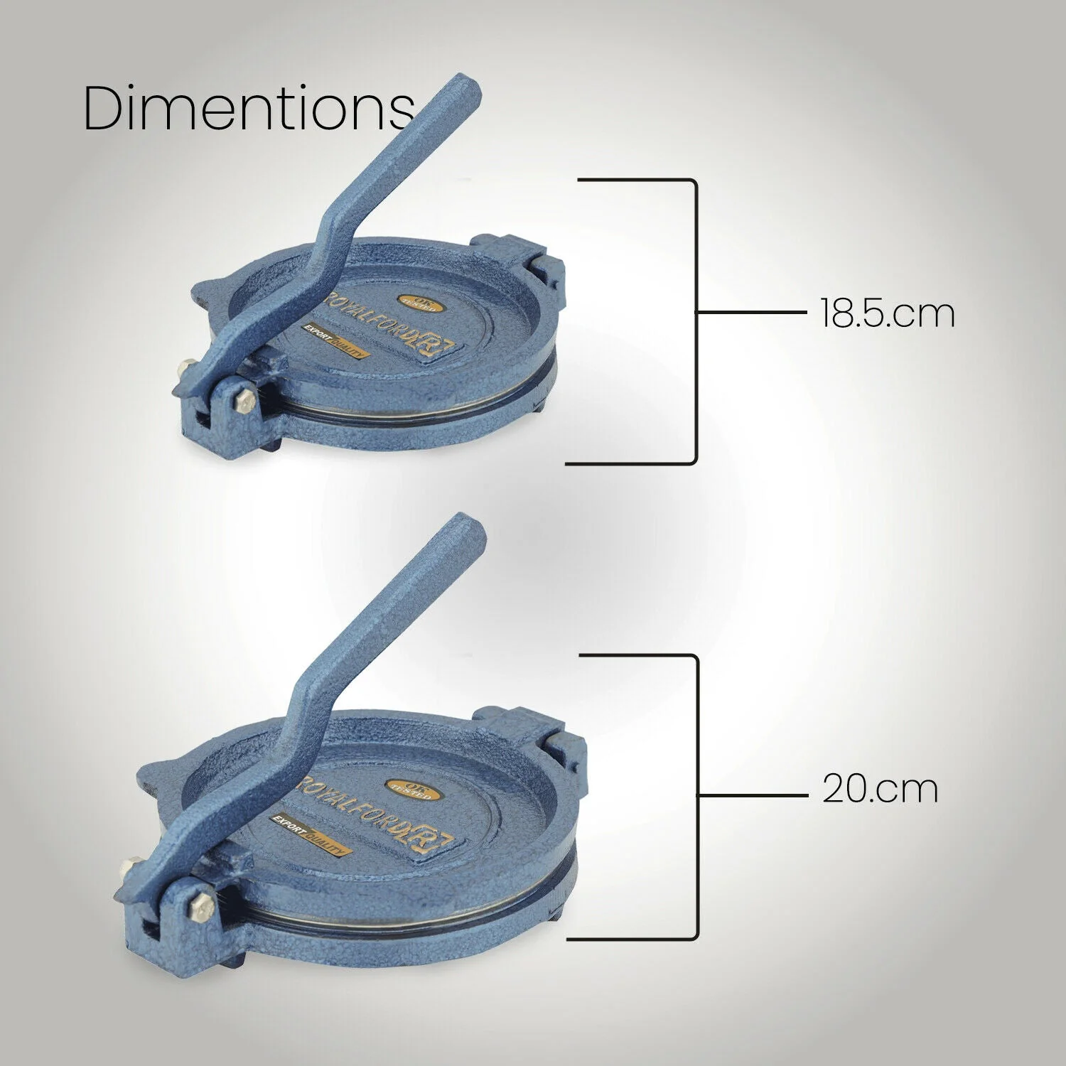 Vintage Cast Iron Chapati, Roti and Tortilla Press (18.5cm-20cm) - Image 5