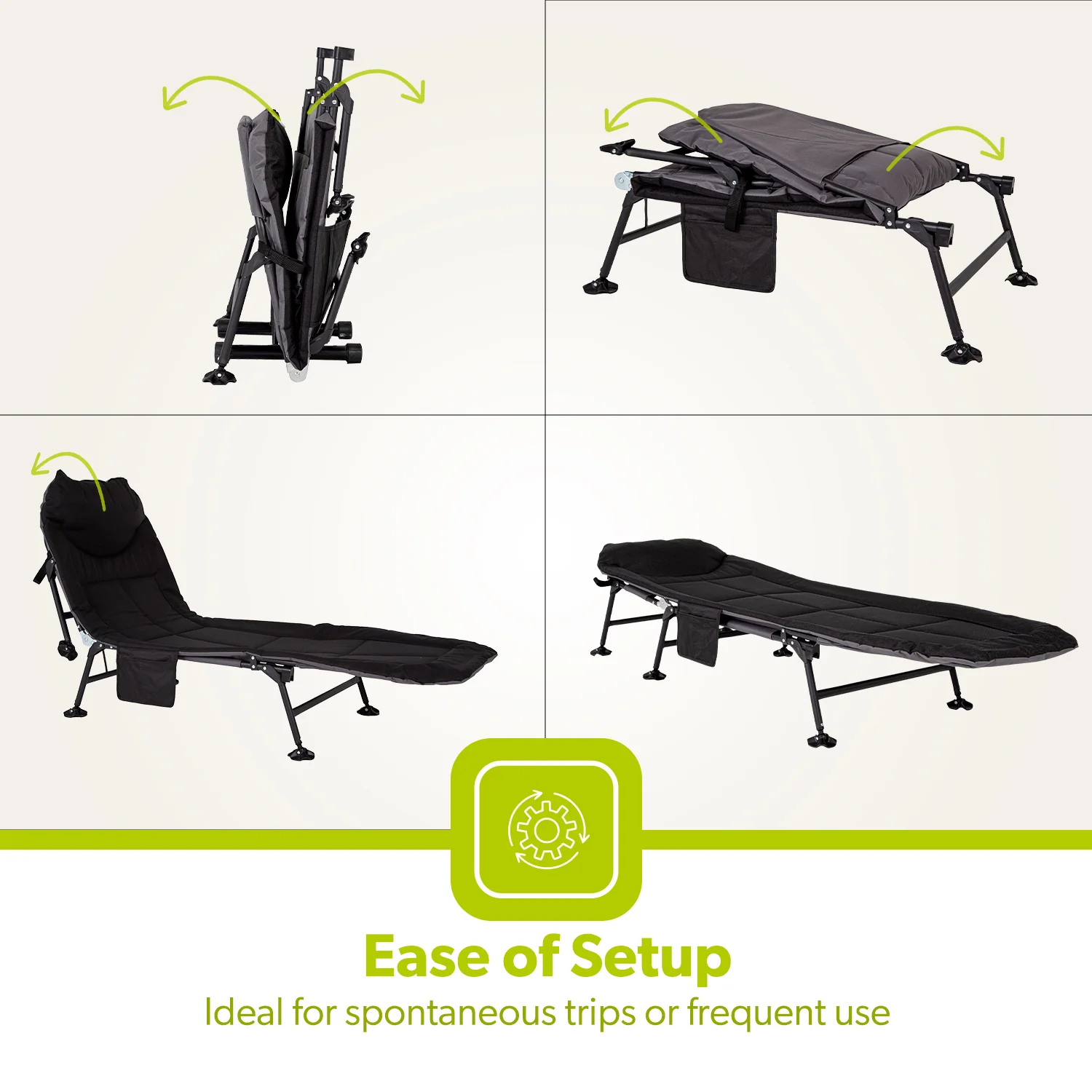 Deluxe Padded Foldable Outdoor and Camping Bed - Image 5