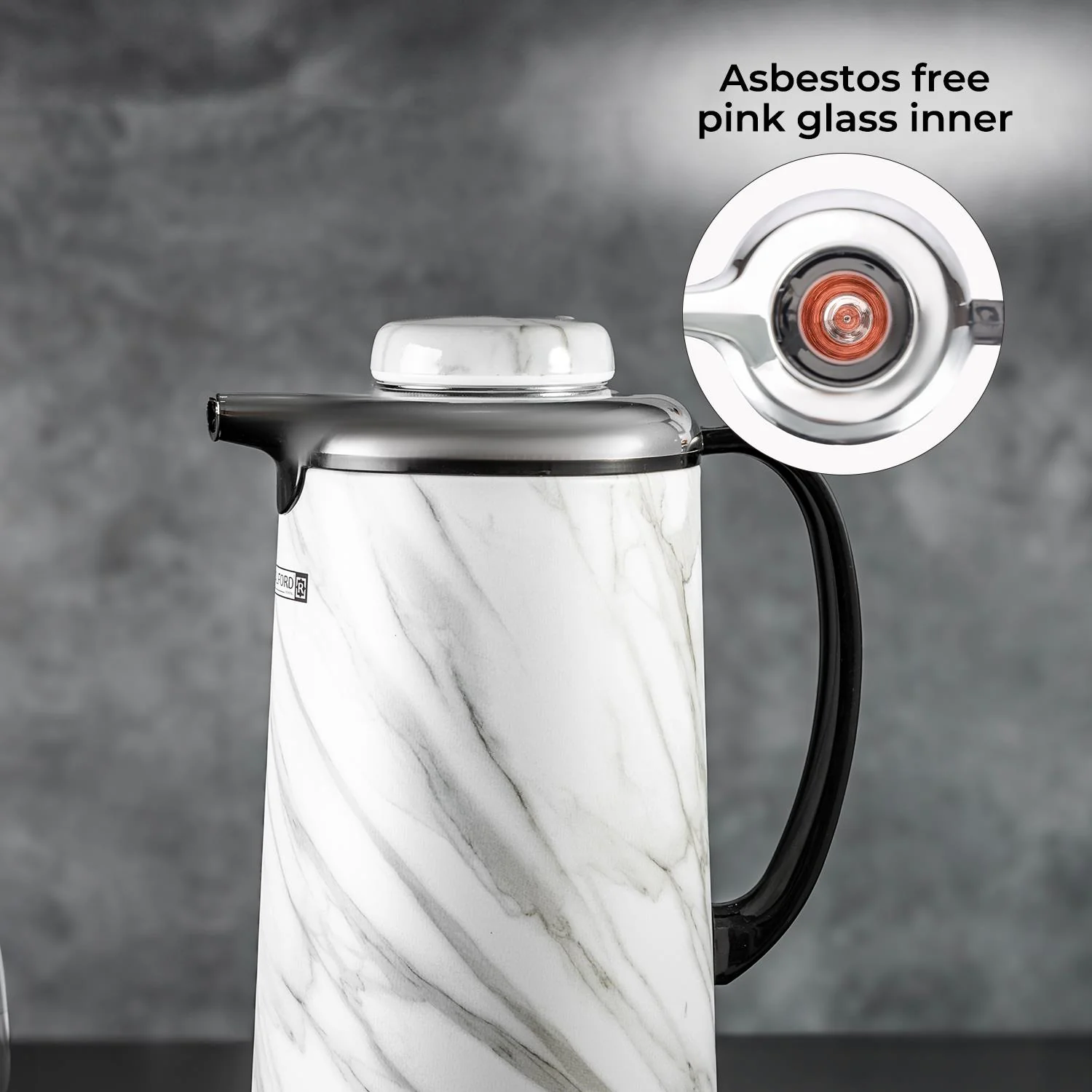 Double Walled Marble Vacuum Flask Jug 1900ml - Image 6