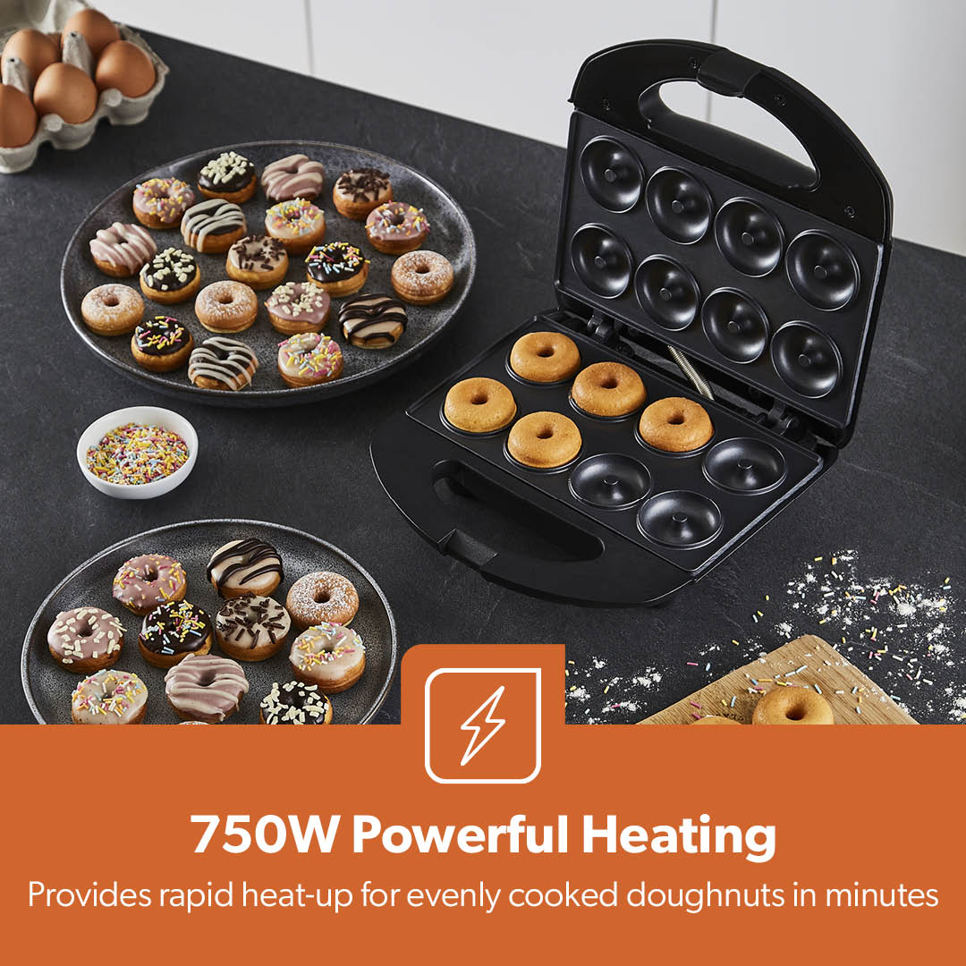 8-Hole Non-Stick Stainless Steel Doughnut Maker Machine - Image 3