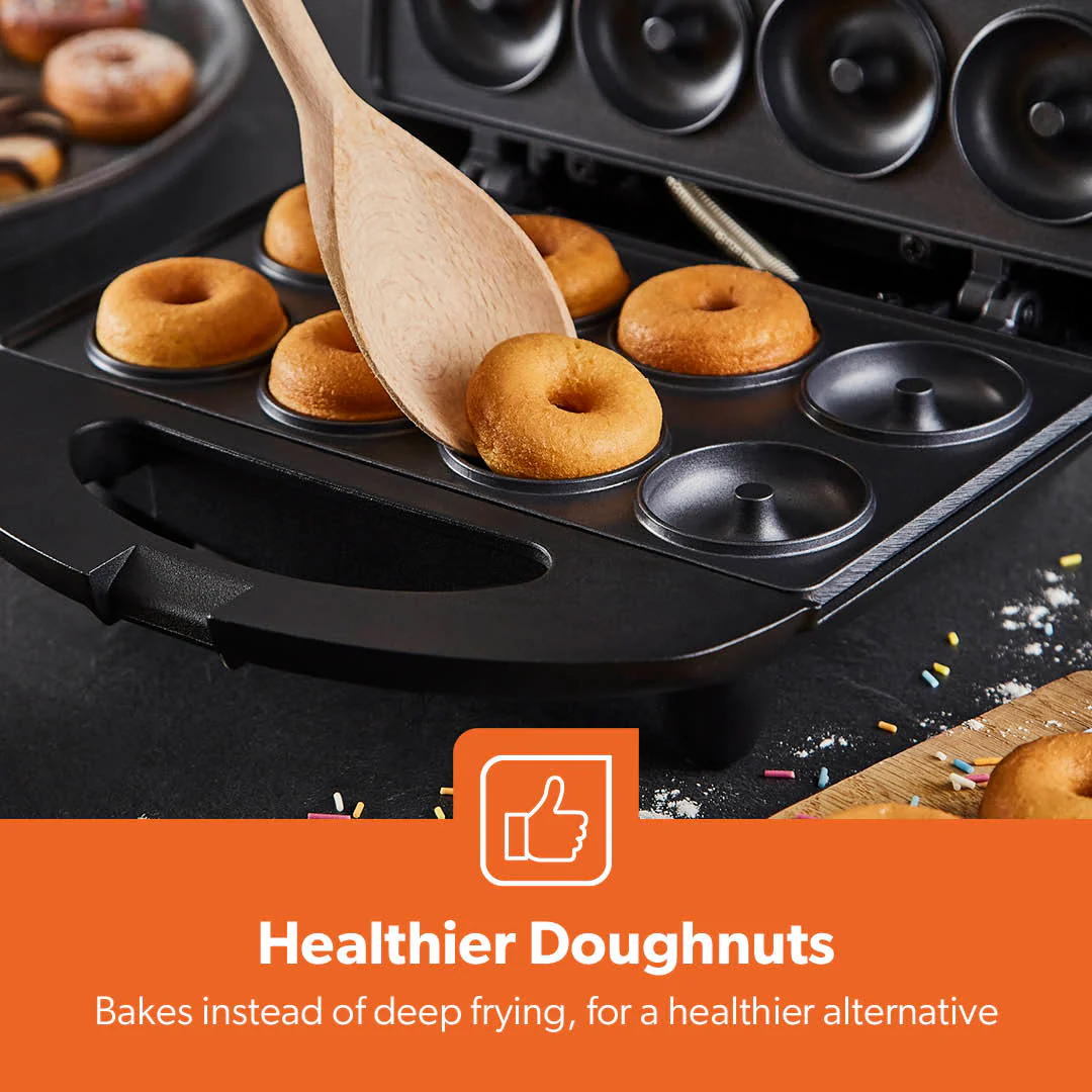 8-Hole Non-Stick Stainless Steel Doughnut Maker Machine - Image 4