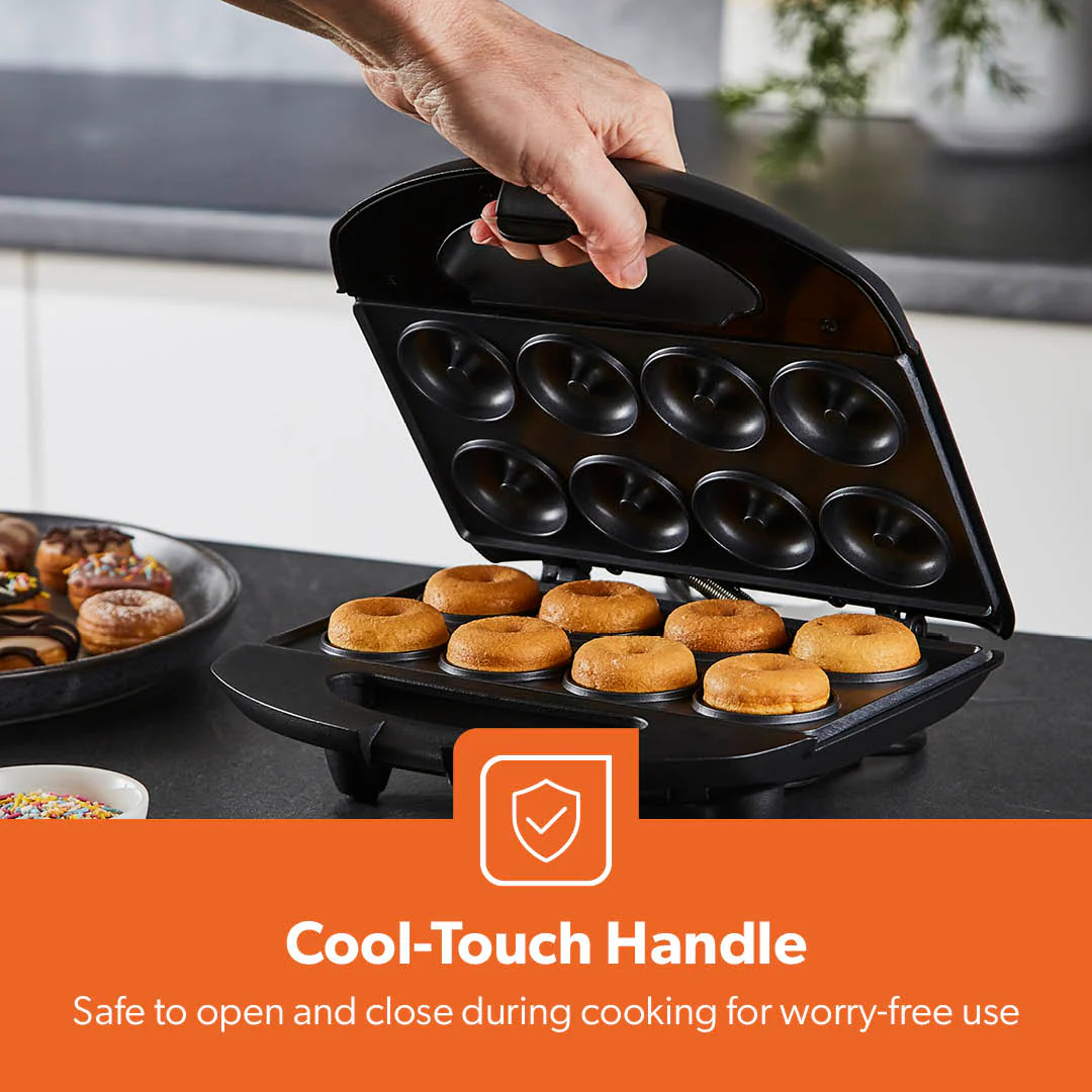 8-Hole Non-Stick Stainless Steel Doughnut Maker Machine - Image 5