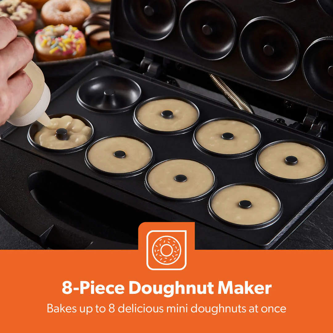 8-Hole Non-Stick Stainless Steel Doughnut Maker Machine - Image 6