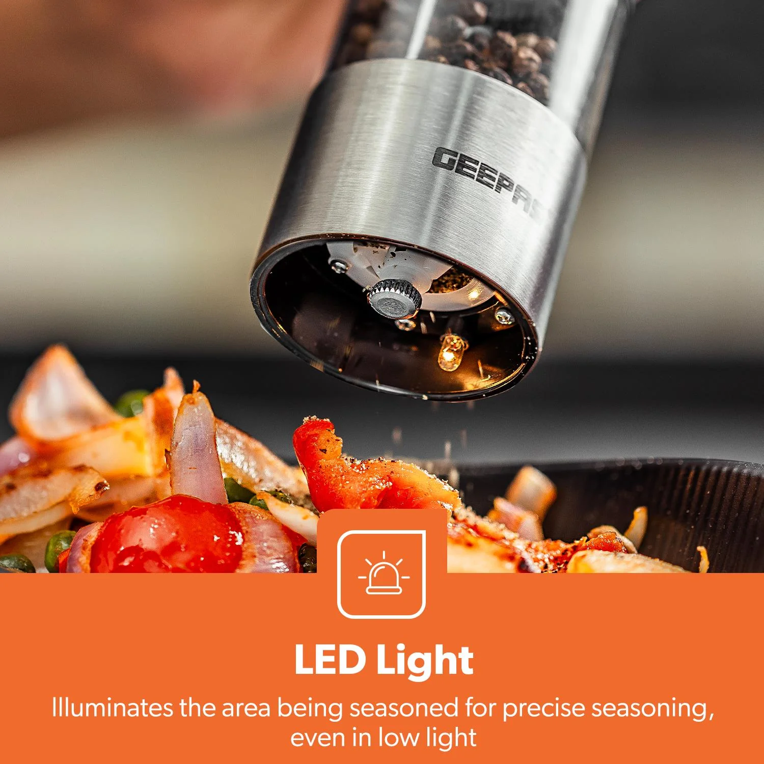 Electric Salt & Pepper Mill Battery-Powered Pack of 2 - Image 4