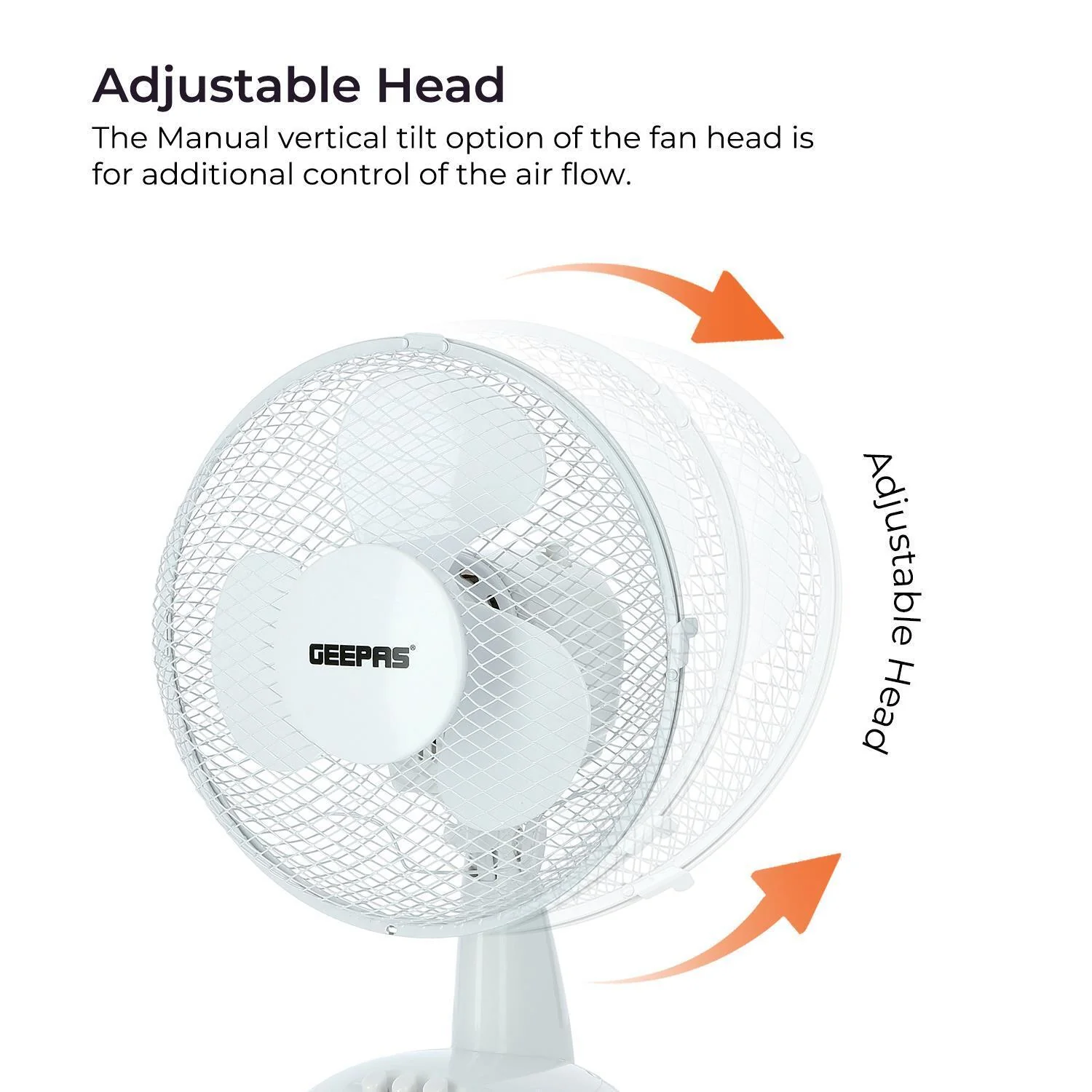 White 9" Table Fan & 16" Pedestal Fan Set - Image 3