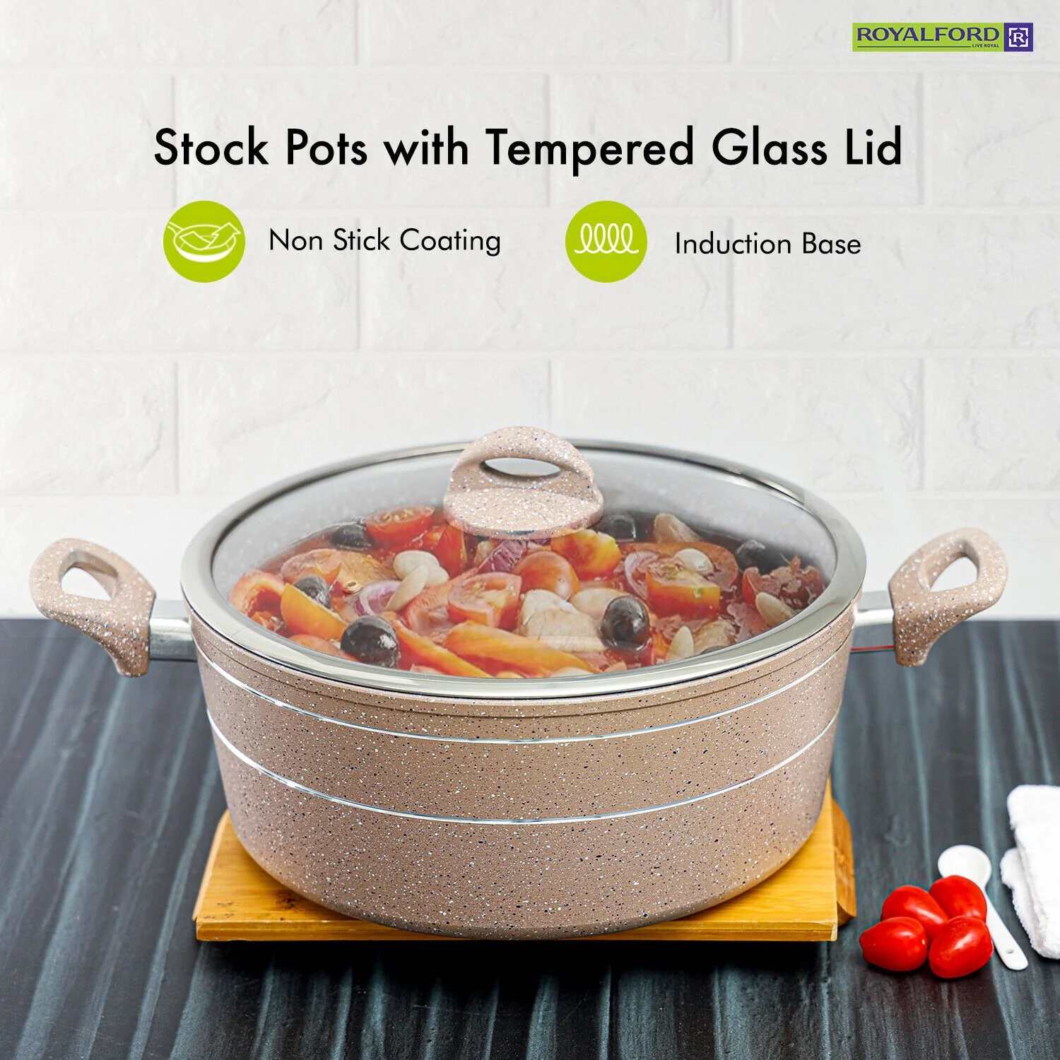 Five Piece Granite Aluminium Forged Cookware Set - Image 5
