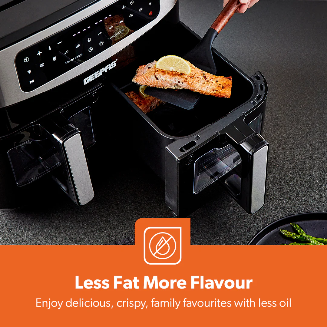 Large 9L Digital Vortex Air Fryer With Dual Baskets - Image 5