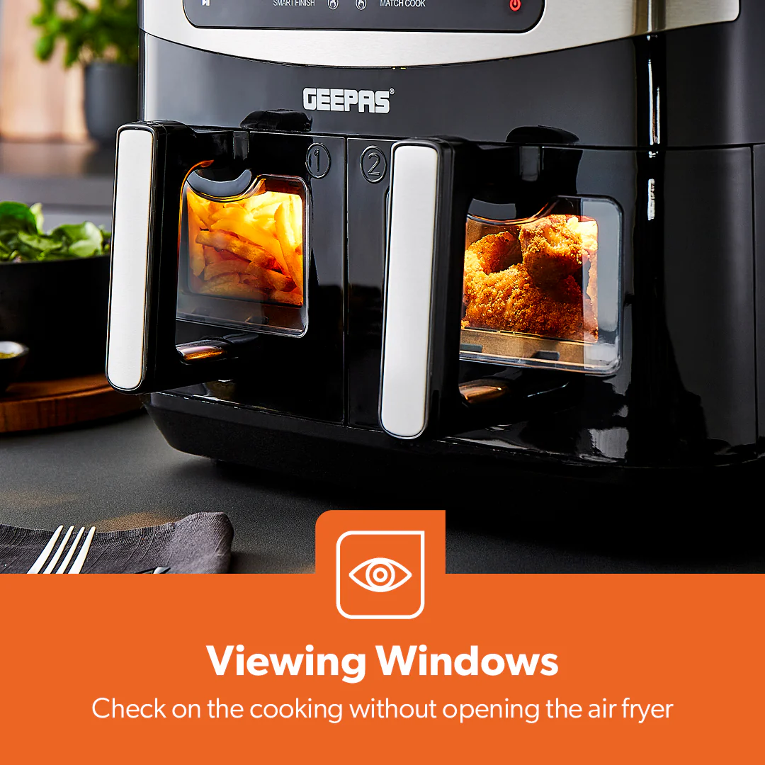 Large 9L Digital Vortex Air Fryer With Dual Baskets - Image 8