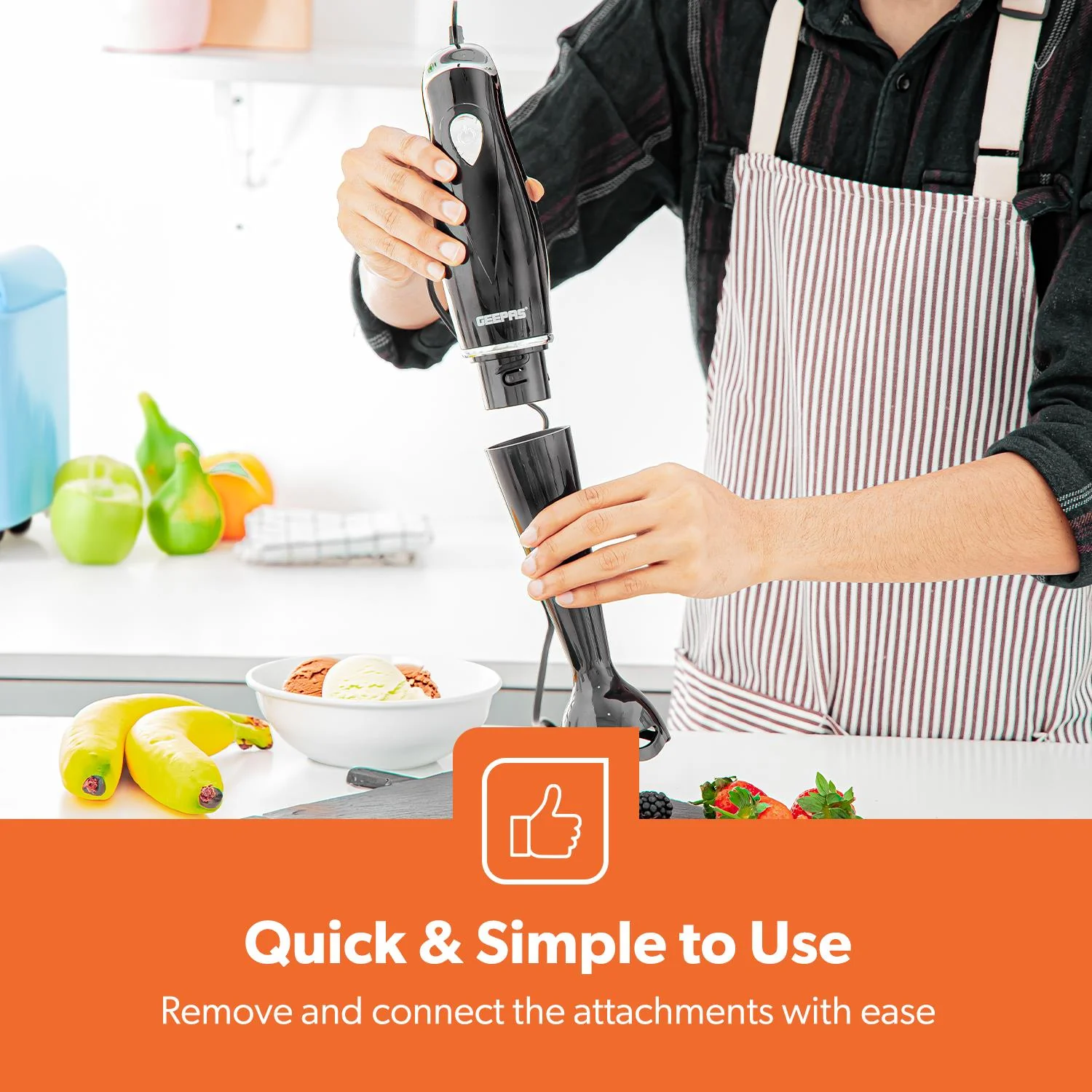 Hand Mixer & Hand Blender Whisk Handheld Black Bundle - Image 8