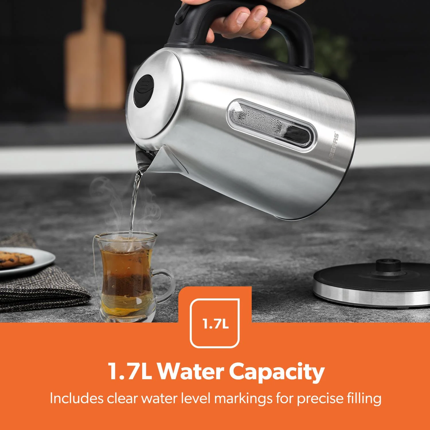 Illuminating Electric Kettle, 2 Slice Bread Toaster & Microwave Set - Image 9