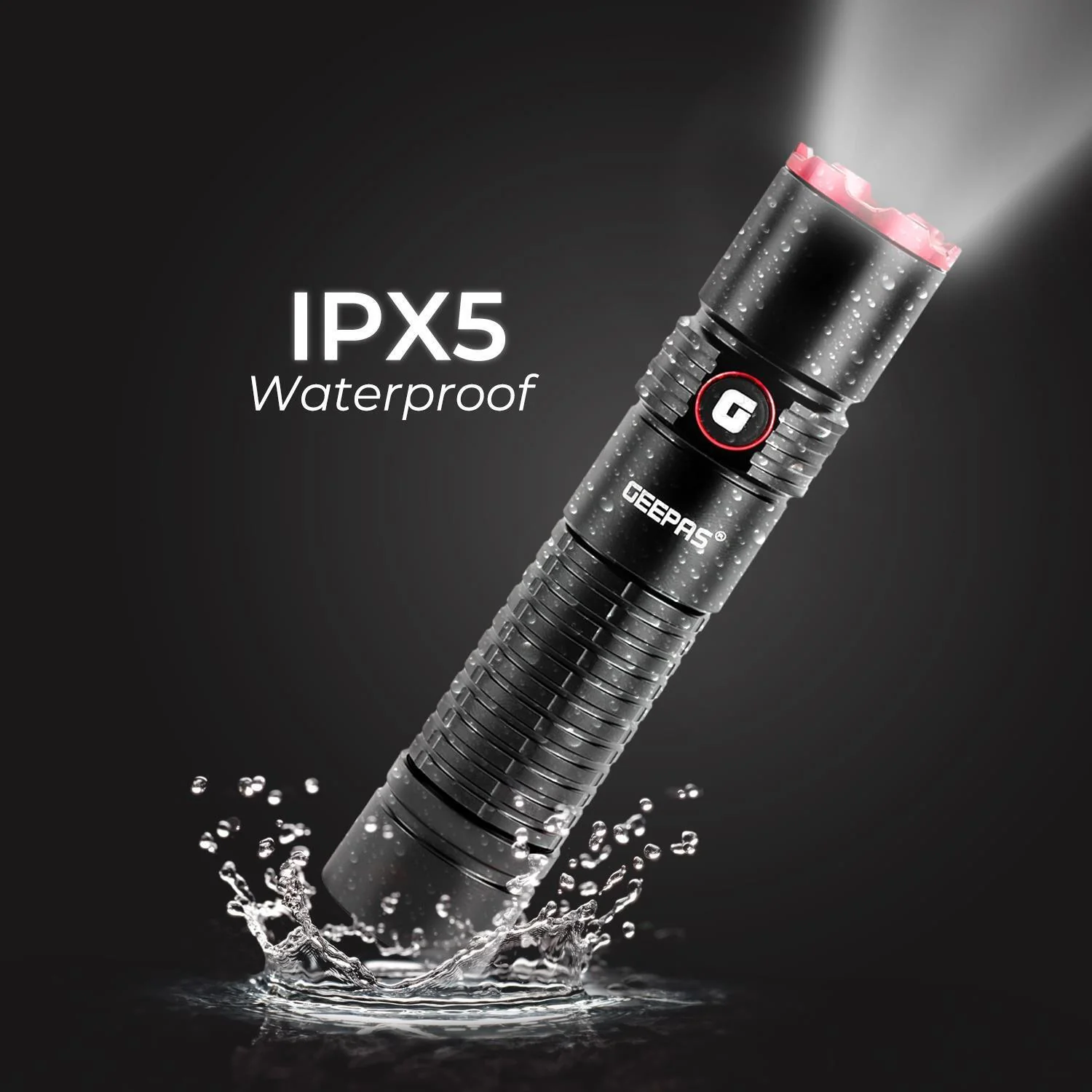 IPX5 Lightweight Aluminium High Power LED Flashlight - Image 4