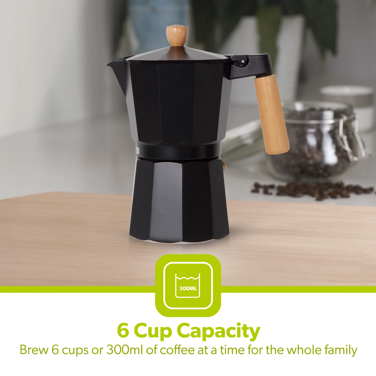 Italian Espresso Moka Percolator Pot Coffee Maker 6 Cups - Image 3