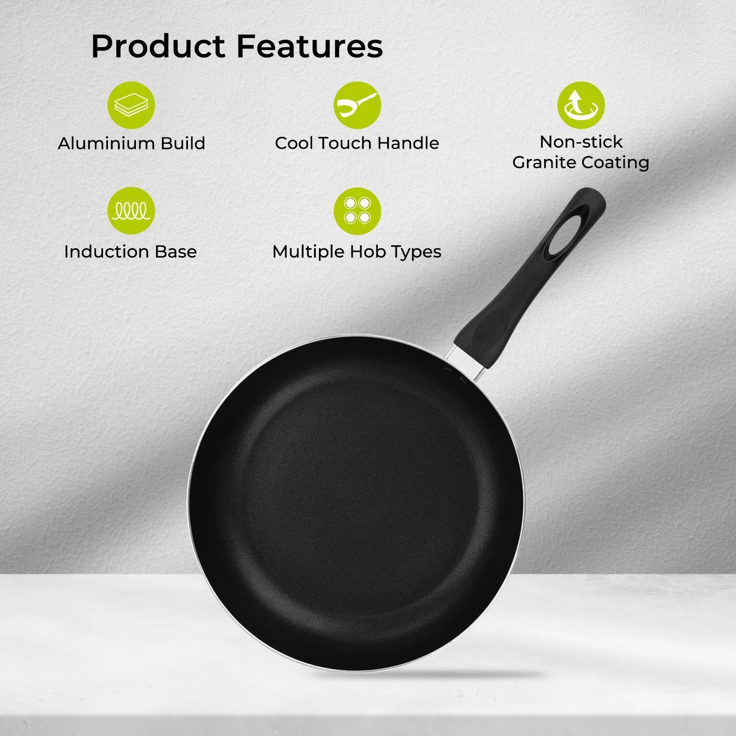 5-Layer Lightweight Non-Stick Frying Pan (22cm-32cm) - Image 6
