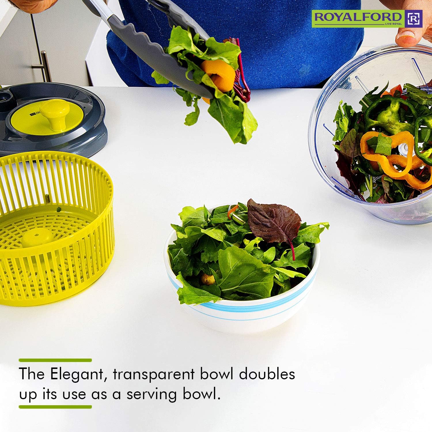 Mini Salad Spinner For Drying and Dressing Salads 1500ml - Image 4