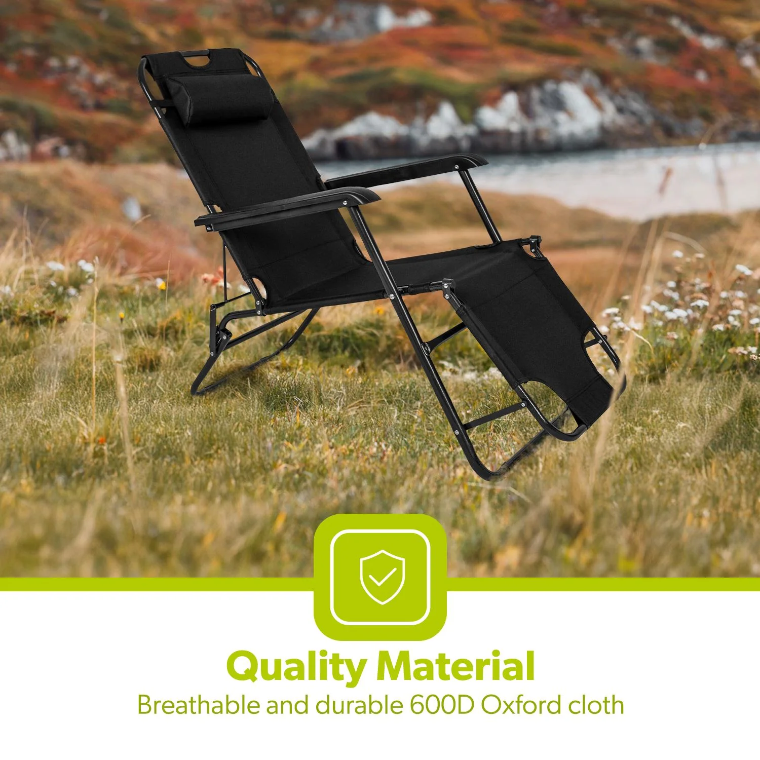 Pack Of 2 Folding Reclining Outdoor Chairs and Loungers - Image 8