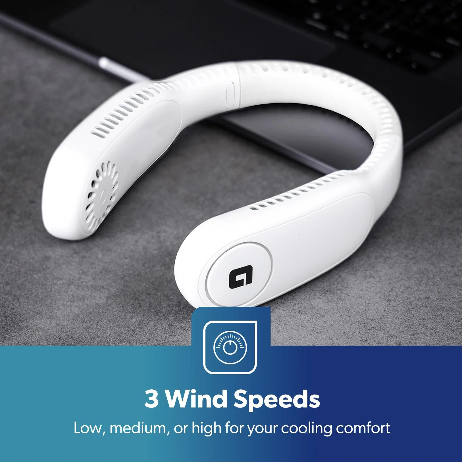 Portable 3-Speed Neck Cooling Fan With 6hr Run Time - Image 6