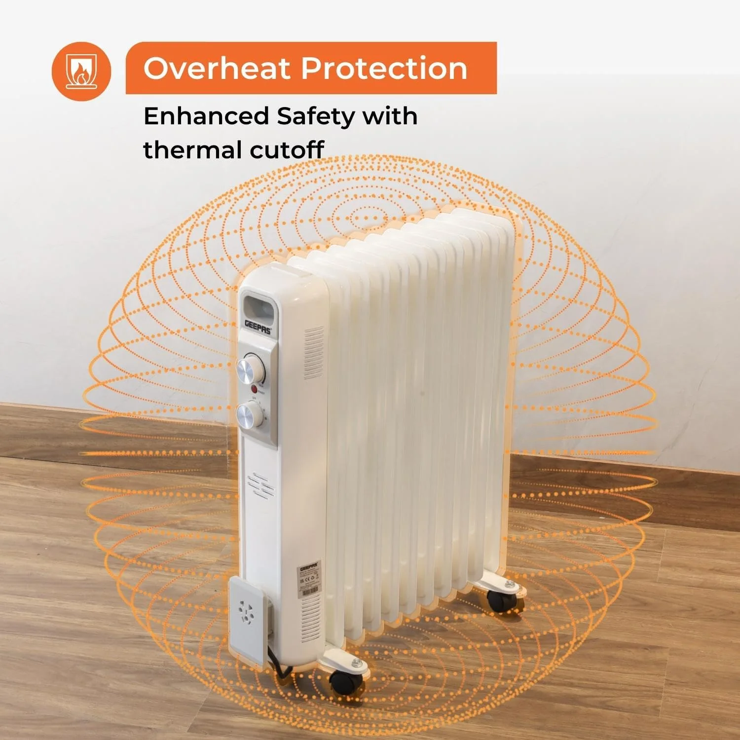 Portable Electric Radiator Heater with Adjustable Thermostat - Image 4