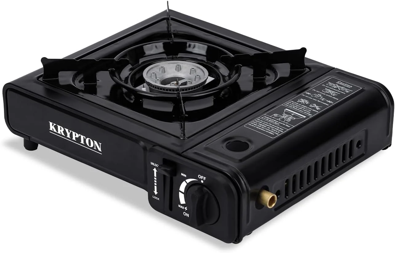Portable Single Burner Gas Stove - Camping Outdoor Hob Cooker