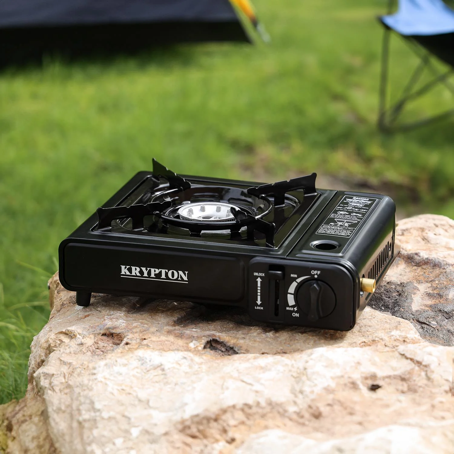 Portable Single Burner Gas Stove - Camping Outdoor Hob Cooker - Image 2
