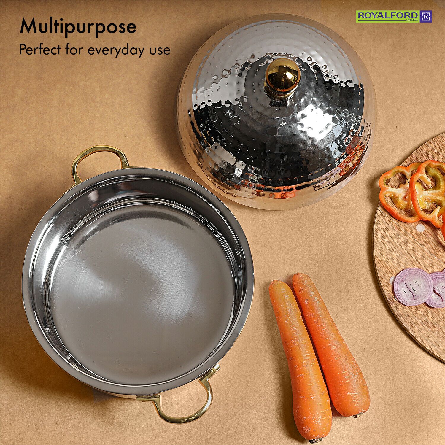 Premium Stainless Steel Food Serving Dish (3L) - Image 4