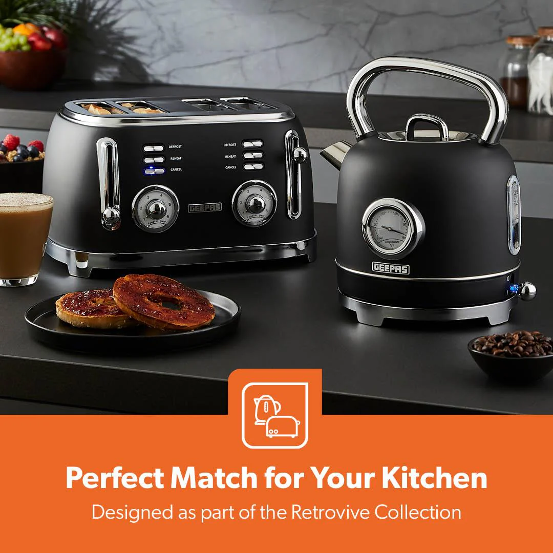 Retrovive 23L Digital Microwave Oven, 1.7L Kettle & 4-Slice Toaster Set - Image 5