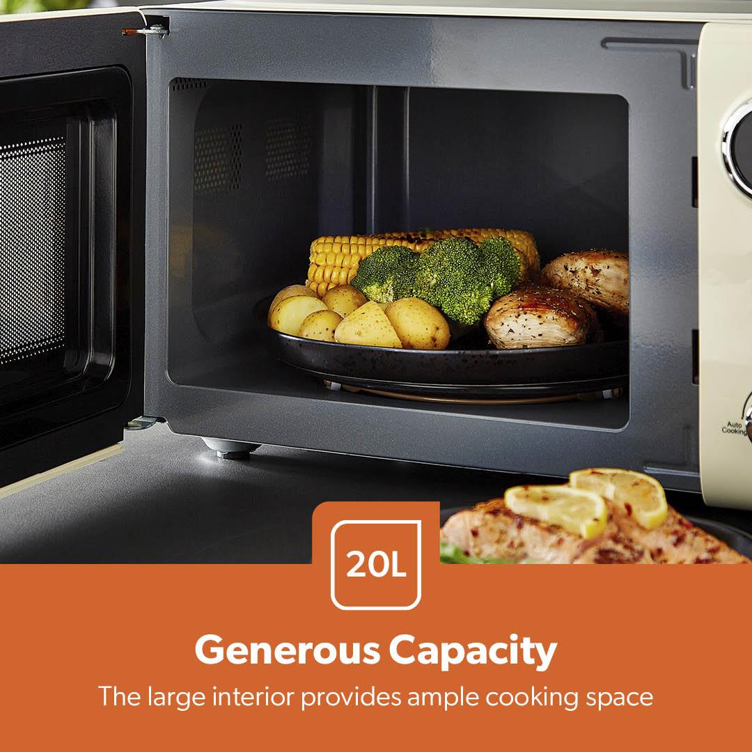 Retrovive Cream Electric Kettle, Toaster and Microwave Oven Set - Image 6