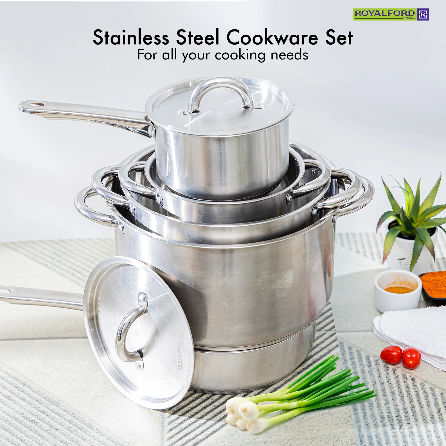 Stainless Steel Four-Piece Cookware Set - Image 3