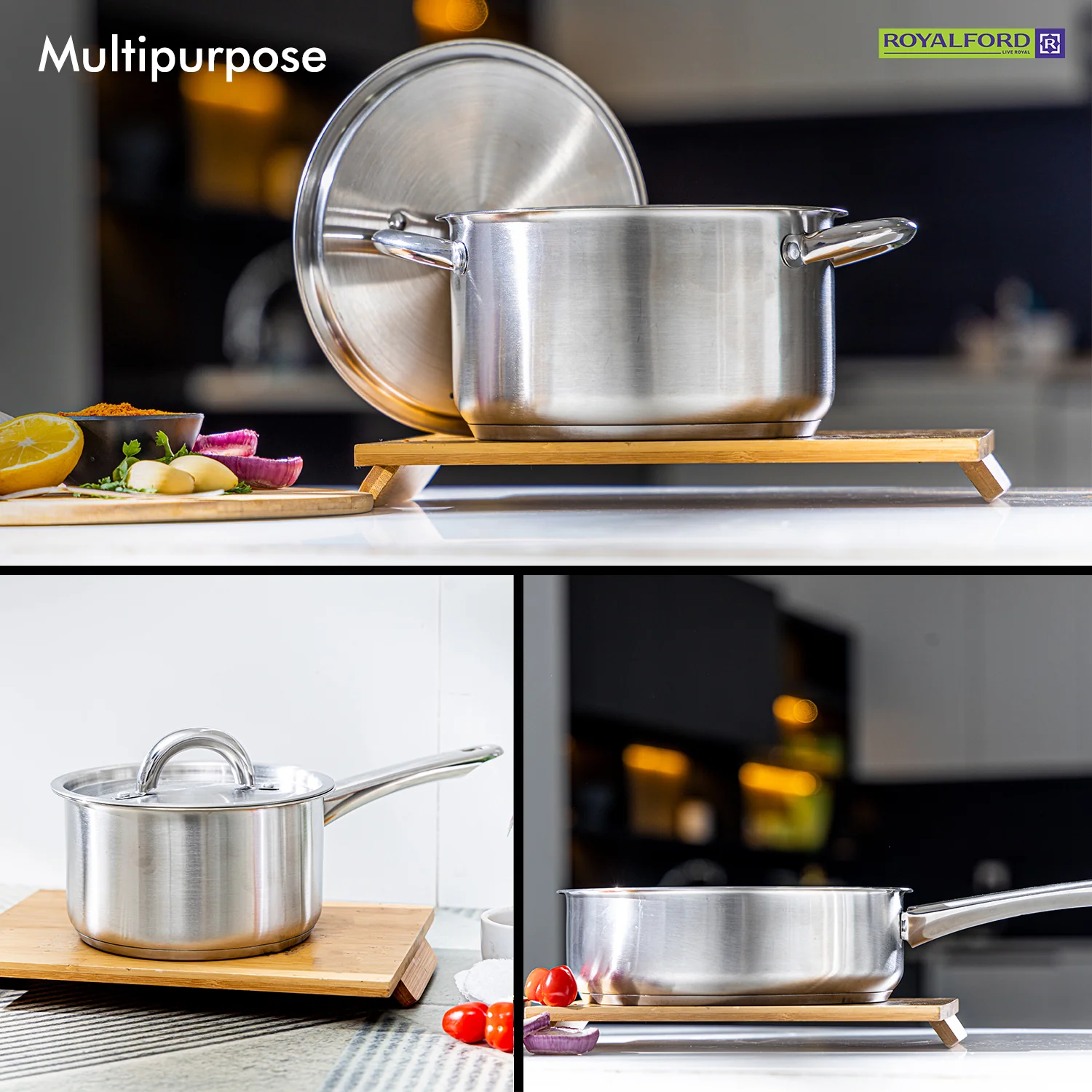 Stainless Steel Four-Piece Cookware Set - Image 4