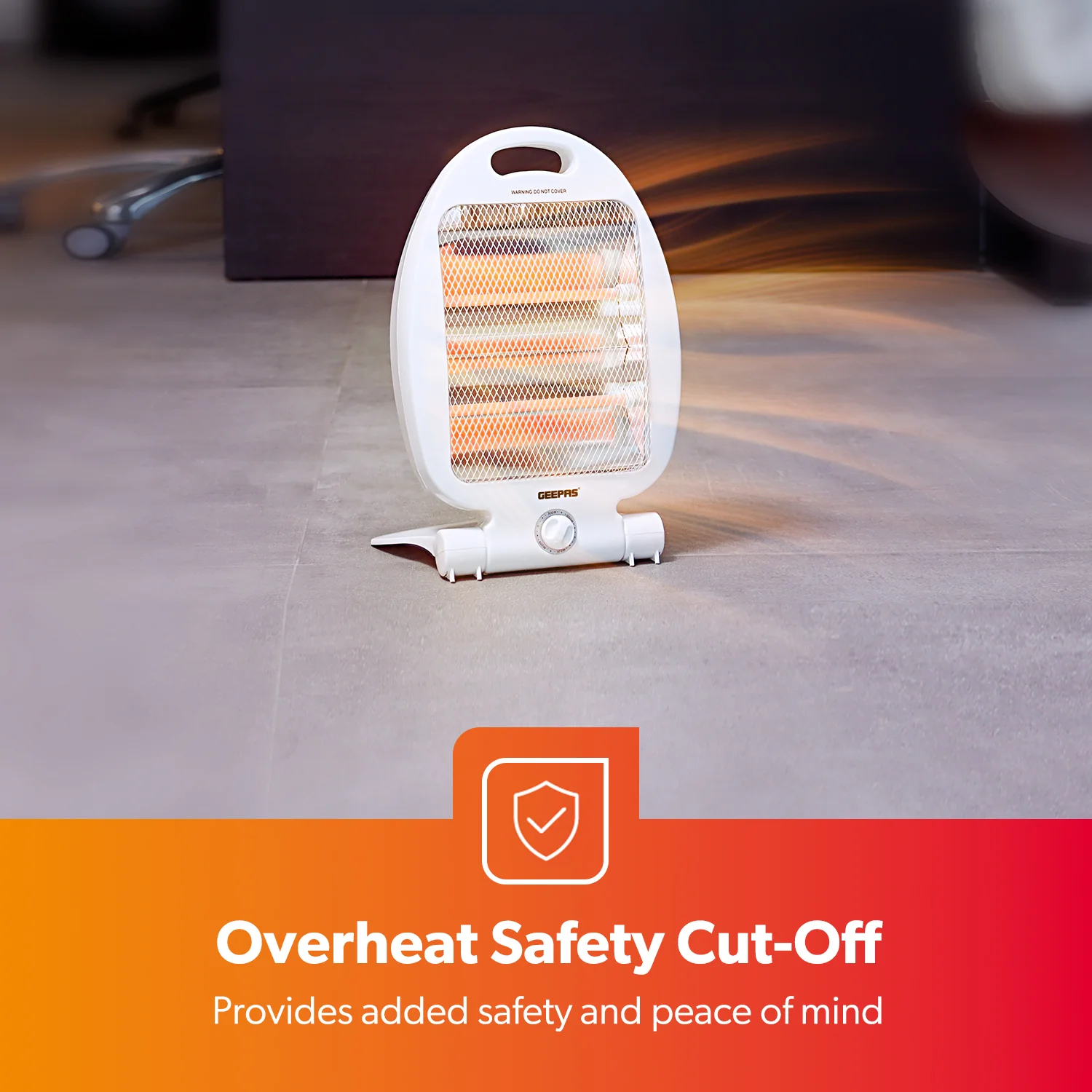 800W Portable Energy Efficient Quartz Halogen Heater - Image 7