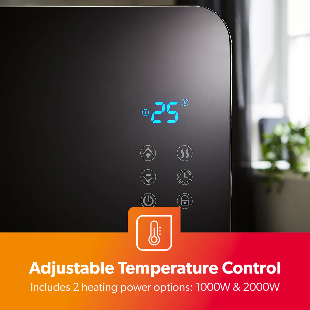 2KW Smart Glass Panel Heater Wi-Fi Wall Mounted/Freestanding - Image 5